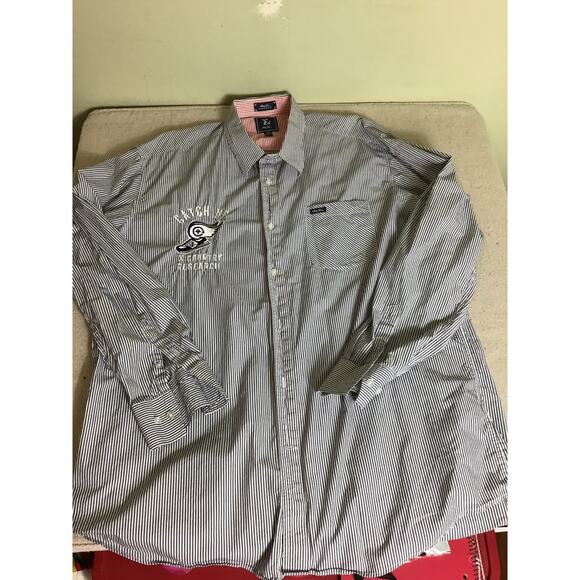 LRG Mens Long Sleeve Striped Button Down Shirt Sz 3XL EUC Trendy Streetwear - Picture 2 of 14